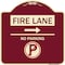 Signmission Fire Lane No Parking Heavy-Gauge Aluminum Architectural Sign, 18" x 18", BU-1818-24011 A-DES-BU-1818-24011 - alternate 1